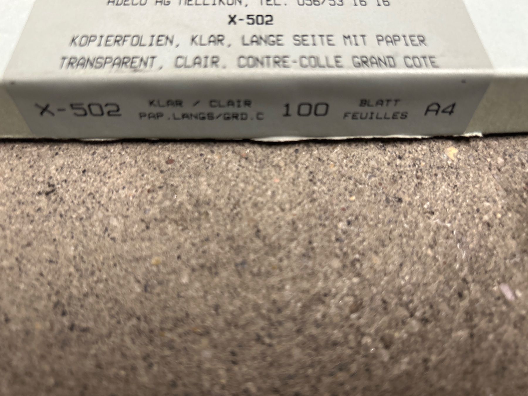 Transparents: Folex Kopierfolien X-502 transparent NEU – Neuf avec emballage d'origine à Regensdorf par Spyke55 1