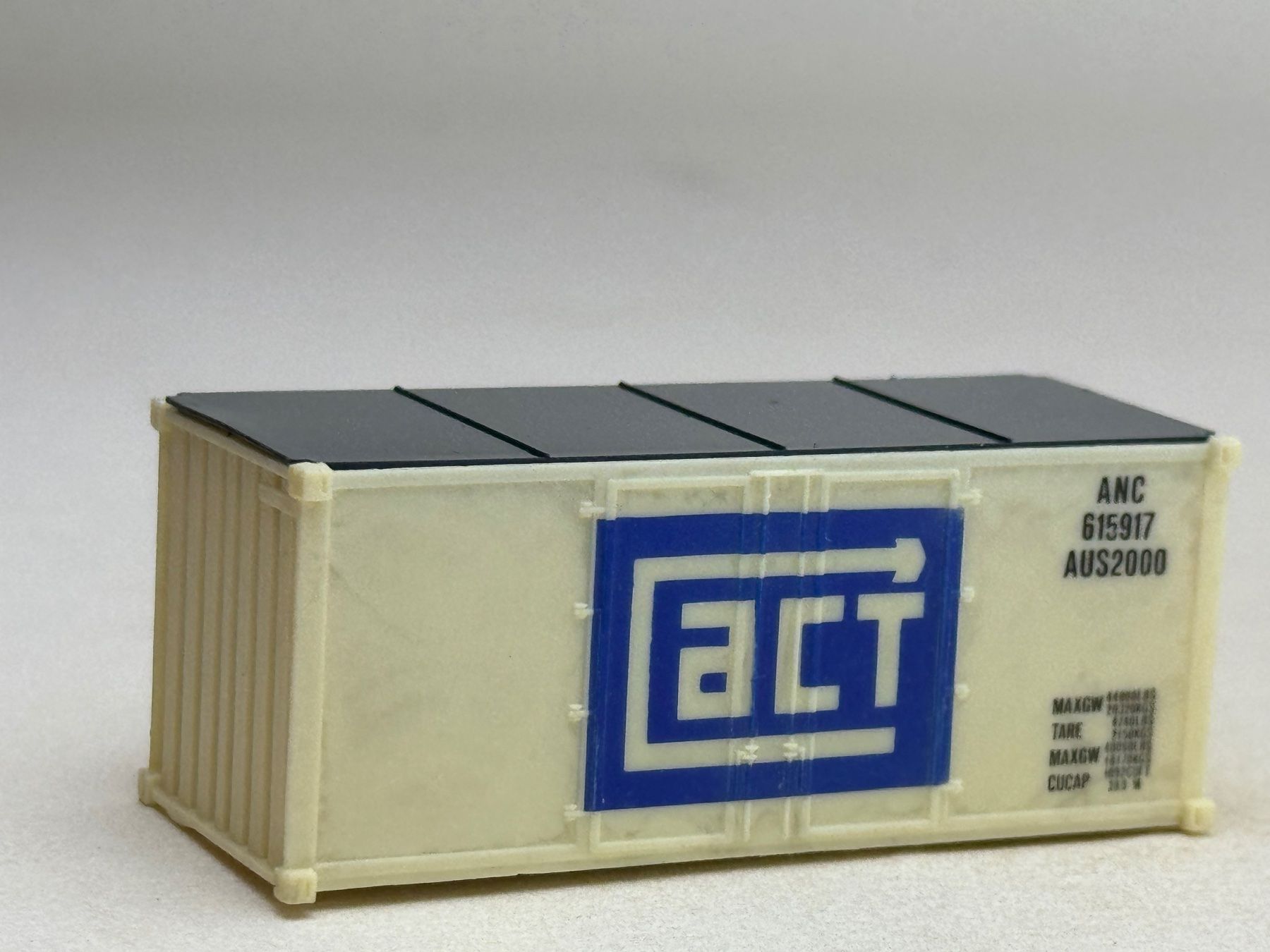Modellini di ferrovie: EB- 20 Ft. Container ACT weiss – Usato da Elm venduto da Wikmtz 1