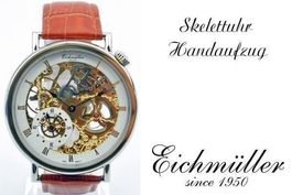 Eichmüller schöne grosse Skelettuhr 50mm