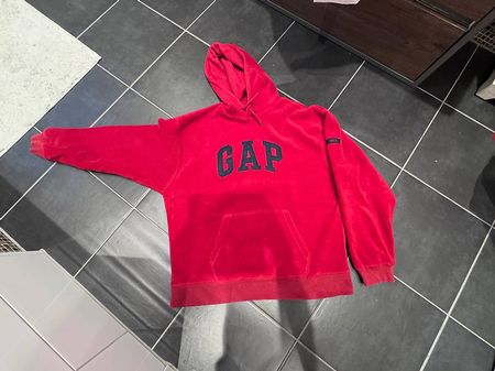 Gap Fleece Kapuzenpullover weinrot
