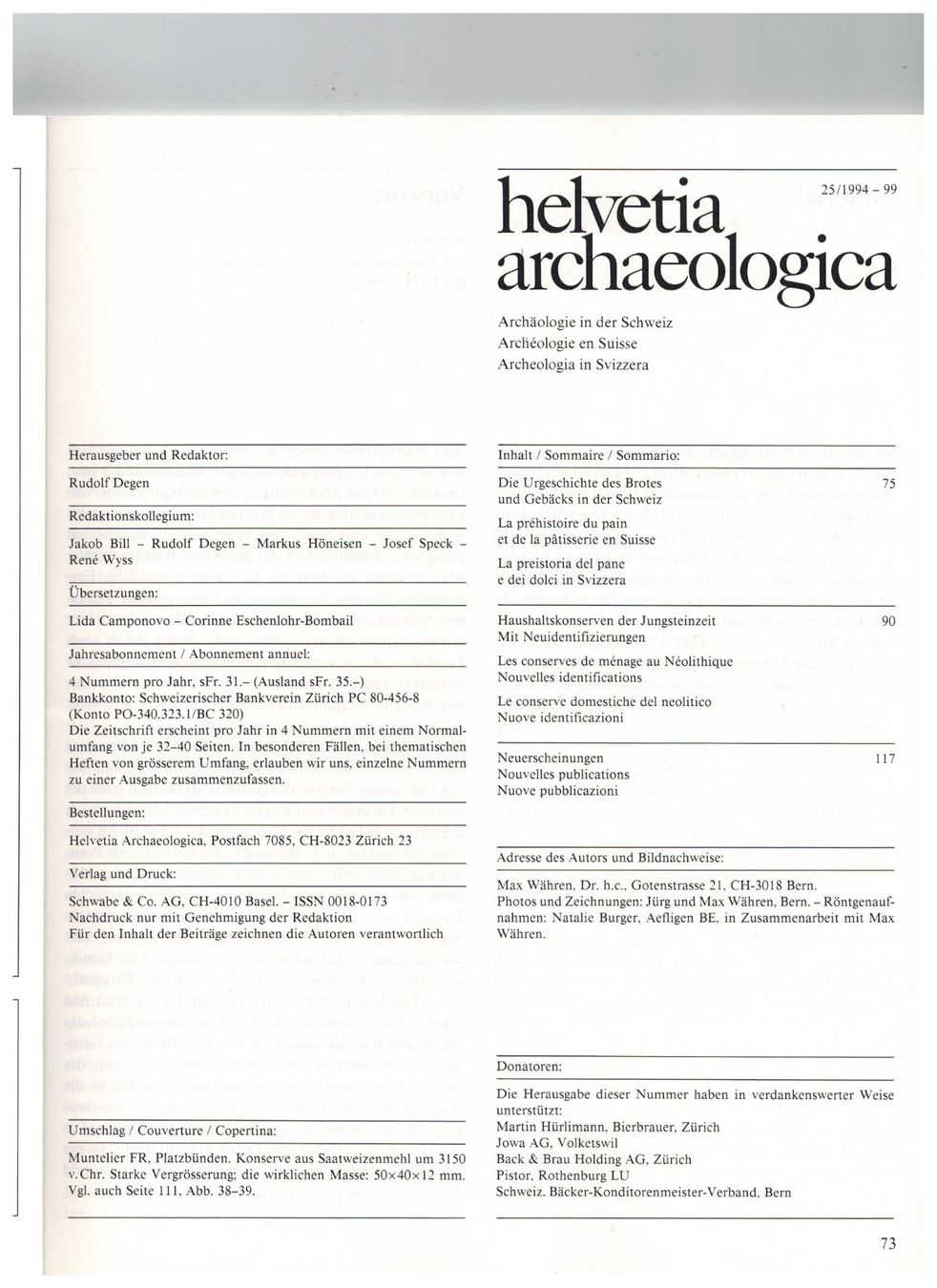 Libri: Archäologie: Urgeschichte des Brotes – Nuovo (secondo la descrizione) da Biel-Benken BL venduto da rud_yc8p 1