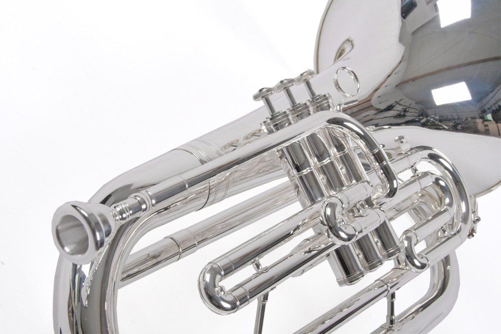 Karl Glaser Strumenti musicali: Marching Bariton, versilbert, Edelstahl Ventile, Koffer – Nuovo e nell'imballaggio originale da Lostallo venduto da Guddah78 1