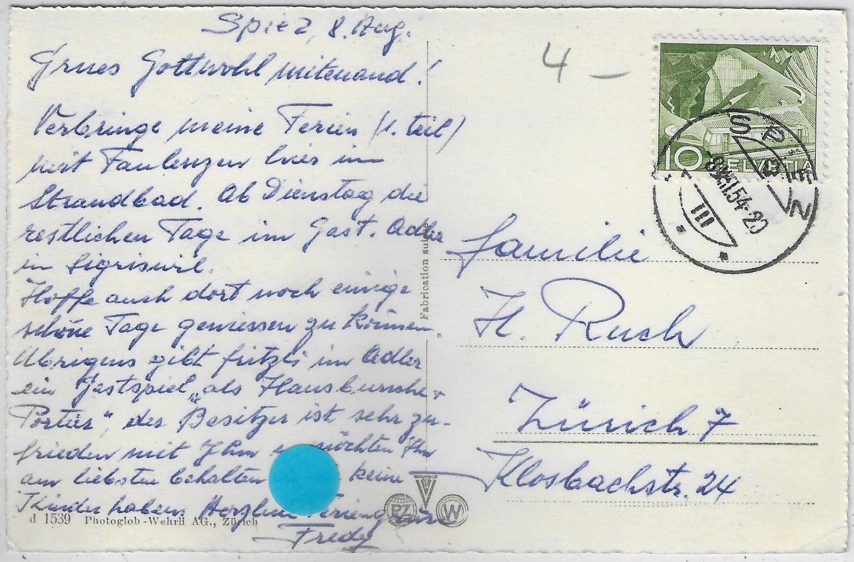 Cartoline postali: Thunersee mit Eiger, Mönch und Jungfrau – Usato da Ettingen venduto da Kartenplanet 1