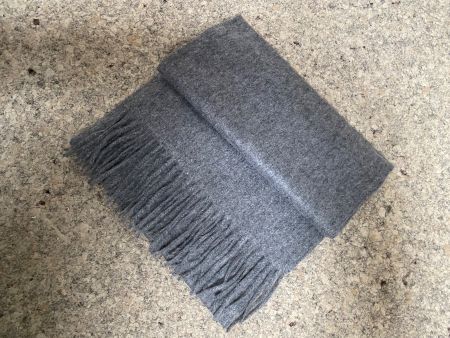 Schal 100% Kaschmir, dunkelgrau, NEU