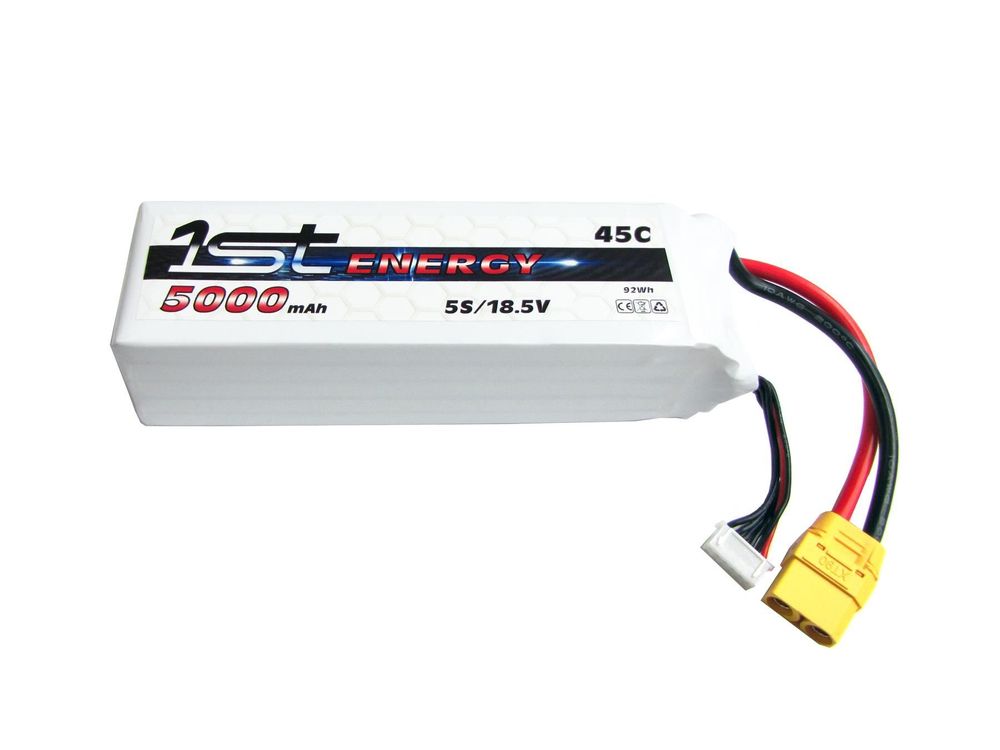 RoaringTop Batterie Lipo 5S 5000mAh 35C 18.5V – Pack De 2 Sans Fiche – Pour Avion F3A Et Hélicoptères RC – Haute Capacité