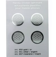 Handysticker - Blume des Lebens - silbern