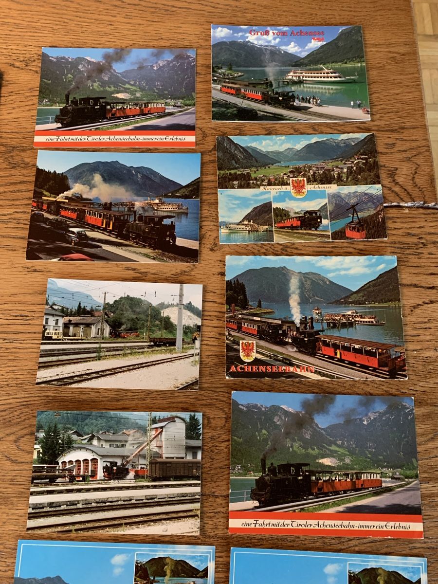 Modellini di ferrovie: Ansichtskarten Achensee und Schafbergbahn, Österreich – Usato da Winden venduto da EmilNeu 2