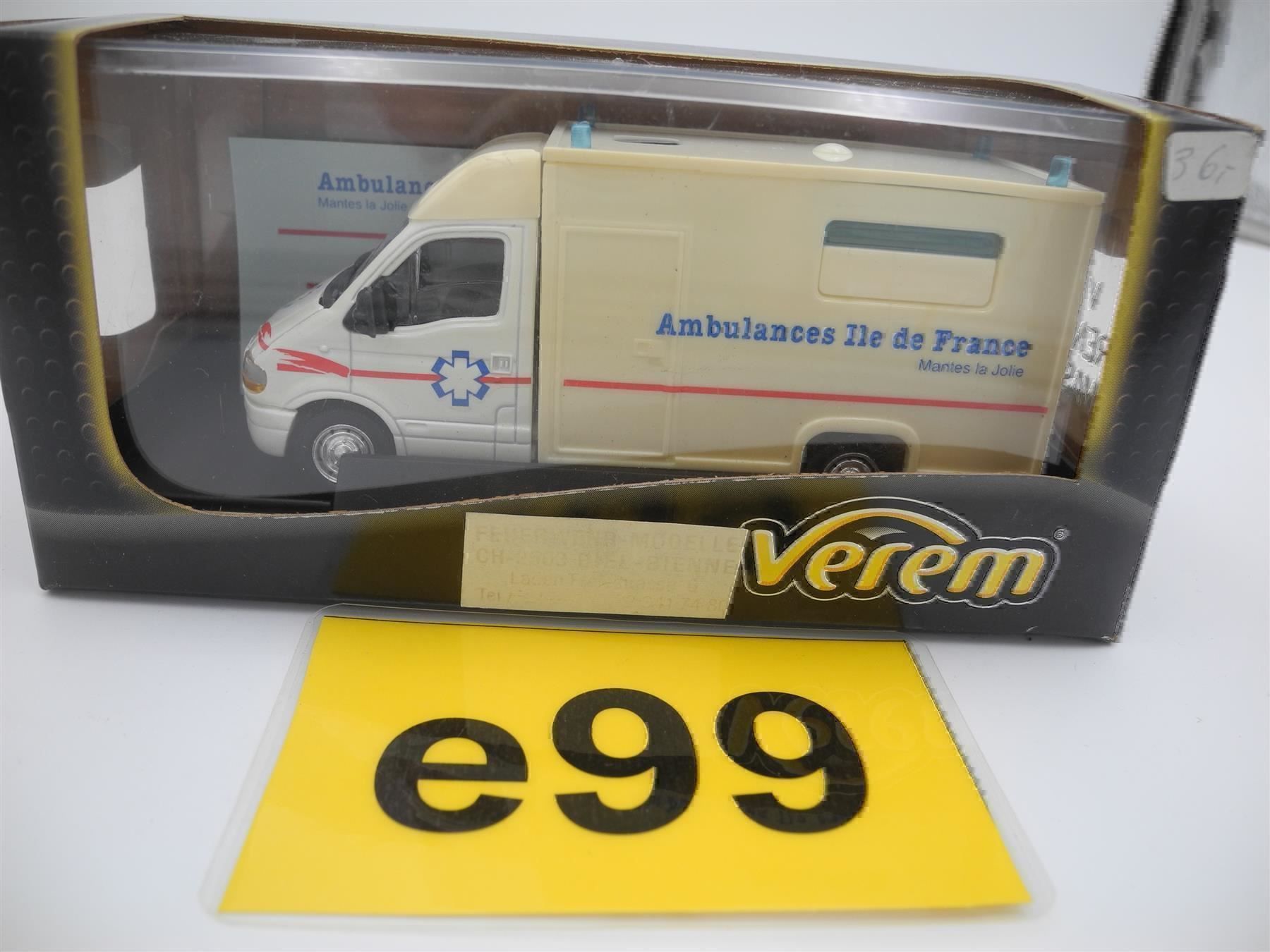 Modellini d'auto: Verem V283 Renault Master, Nr. e99 – Nuovo e nell'imballaggio originale da Kottwil venduto da Crazyrolf 2