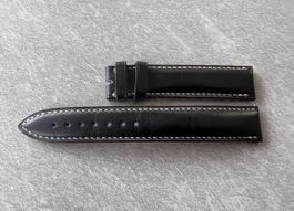 Bracelet de montre Franck Muller cuir noir cousu main neuf 