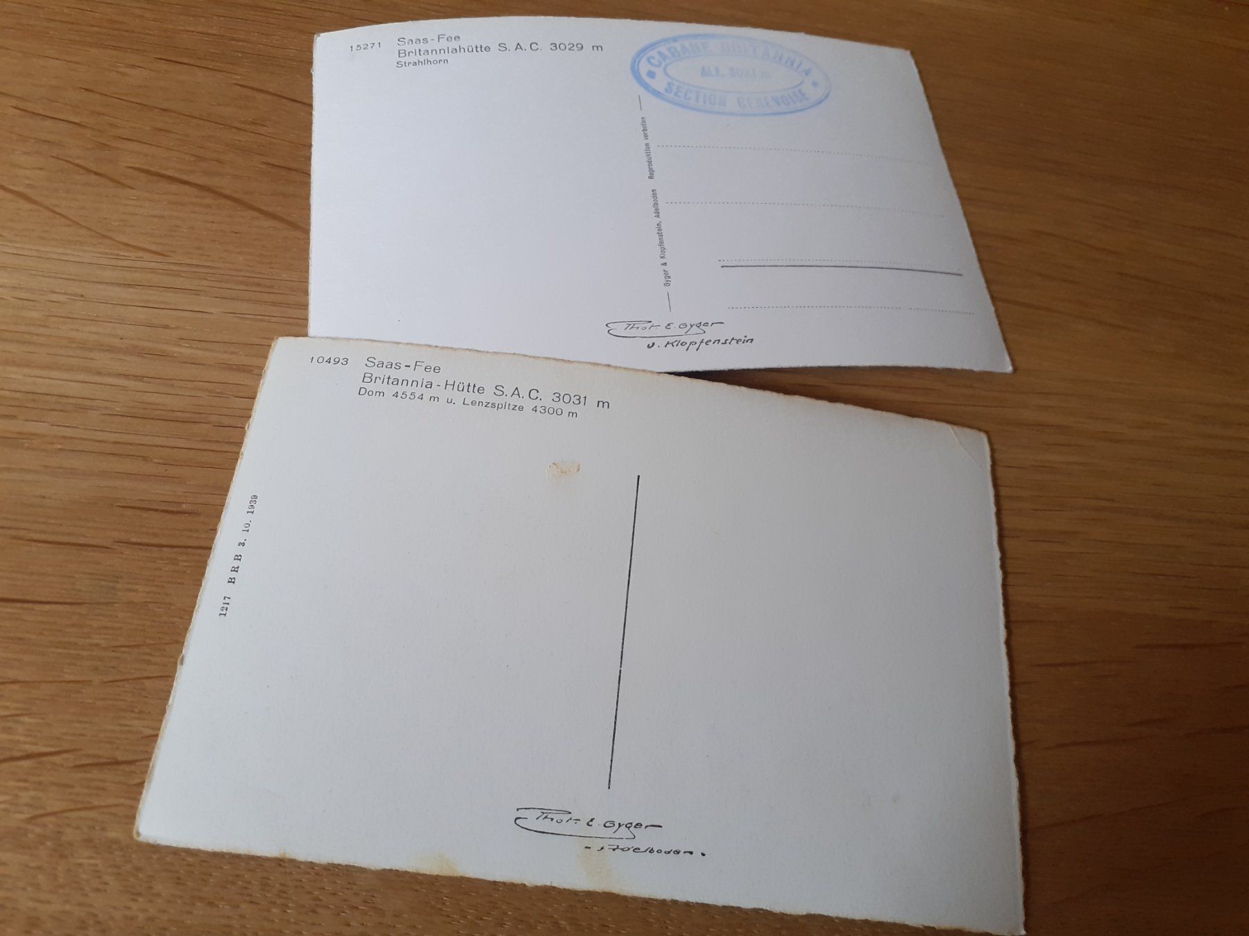 Cartoline postali: SAAS FEE - BRITANNIA HUETTE - SAC – Usato da Winterthur venduto da Ornyx7 1
