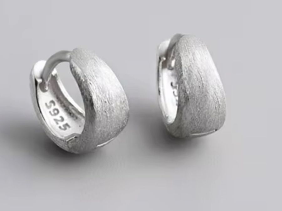 Boucles d'oreille: Silver Small Hoops( 6mm). 925 Silver. – Neuf (Voir description) à Dübendorf par S1973E 5