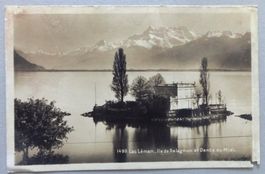 Lac Léman, Ile de Salagnon et Dents du Midi