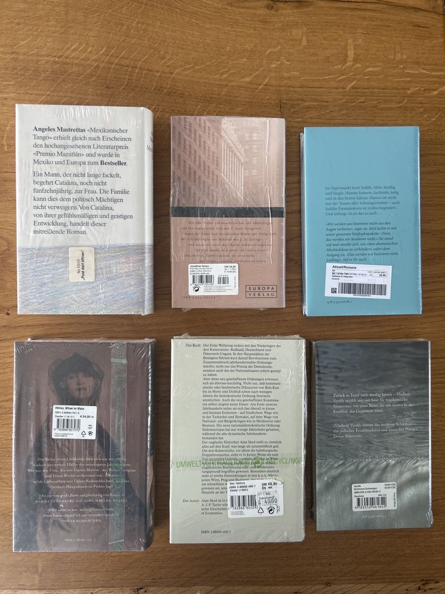 Libri: 6 Bücher: Mastretta, Glattauer, Vertlib, Sked, Hilmes – Usato da Wohlen AG venduto da Rstoeckli6 1