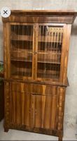 Antiker Biedermeier Vitrinenschrank Nussbaum ca. 1850
