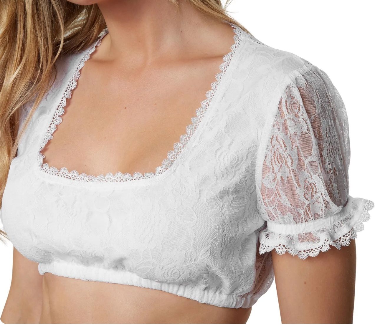 Kostüme: neue Dirndlbluse Gr. M in weiss, Oktoberfest – Neu (gemäss Beschreibung) aus Necker von liq24 1