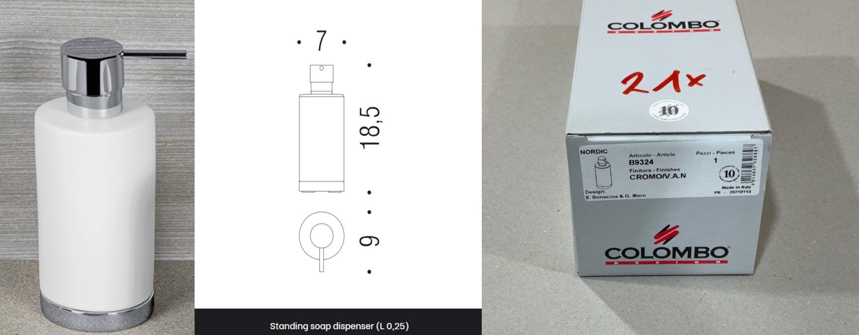 Portasapone: Posten (110Stk) Colombo Bad Accessoires – Nuovo (secondo la descrizione) da Derendingen venduto da Meisterstuecke 2