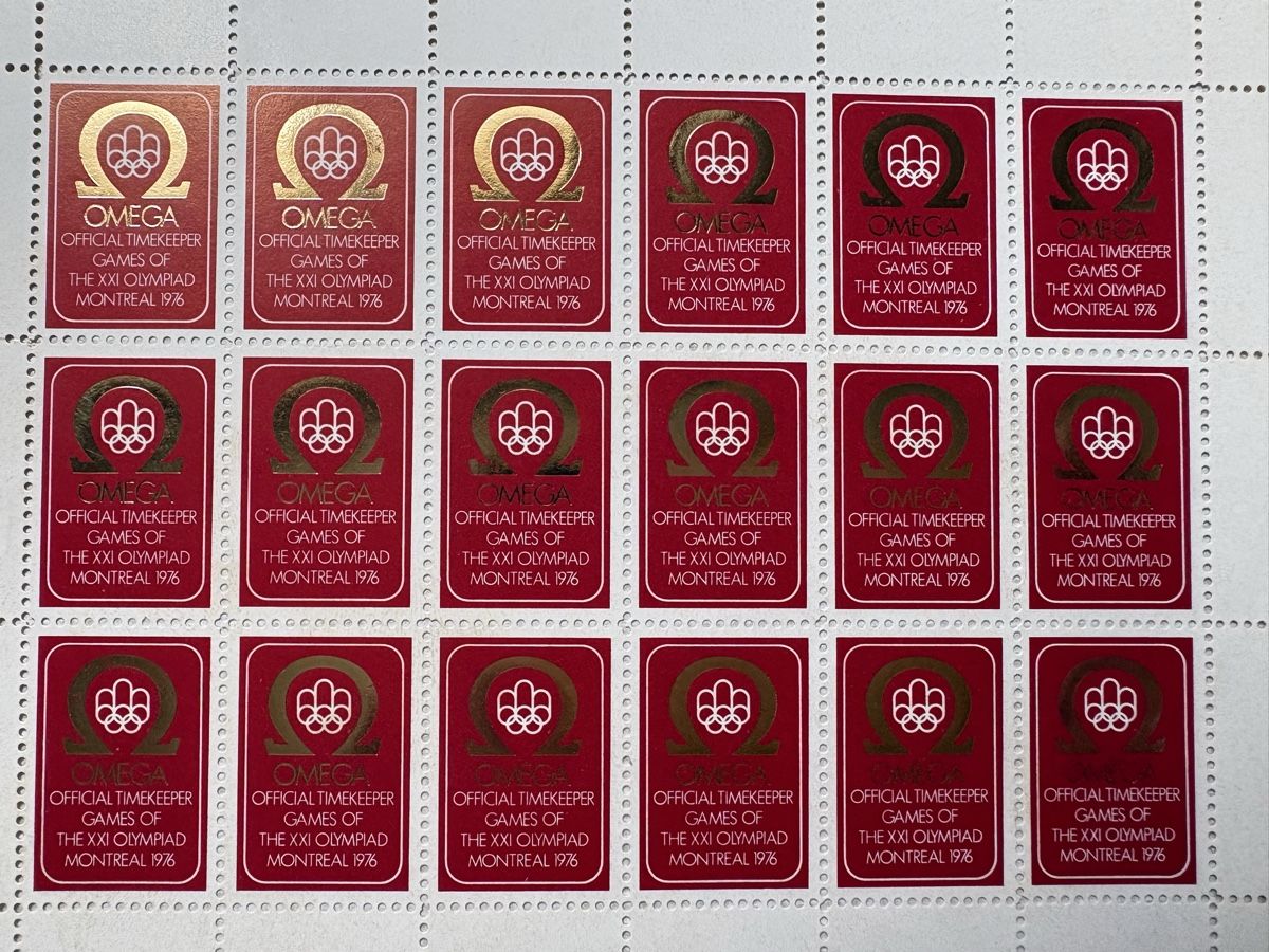 Tutti i francobolli: 2 Bogen - Omega Montreal 1976 - Timbres -Vignettes – Nuovo (secondo la descrizione) da Zweisimmen venduto da Domii 1