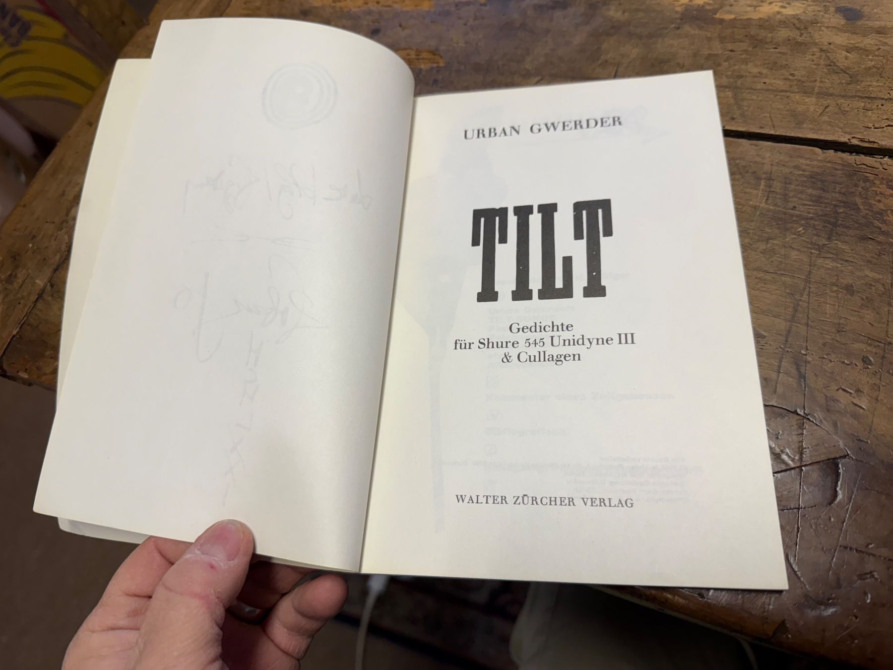 Libri: 1967 Urban GWERDER TILT signiert oder Widmung – Usato da Bern venduto da Jwpm66 2