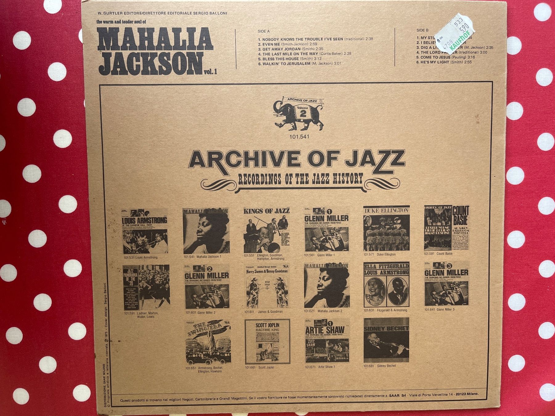 Dischi in vinile: A519/Mahalia Jackson - Vol. 1 – Usato da Frutigen venduto da Philippe_jsp 1