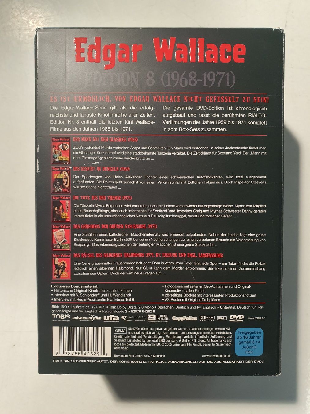Alle DVDs: DVD Set Edgar Wallace Edition 8 – Gebraucht aus Zürich von loosebone 2