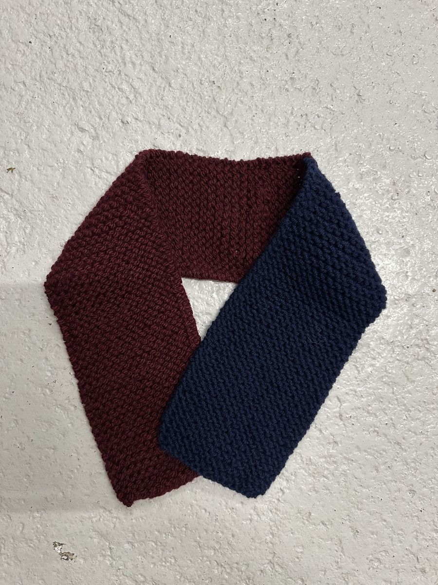 Foulards, Tücher & Schals: Schal Bicolor Handgestrickt – Gebraucht aus Uster von staernli4