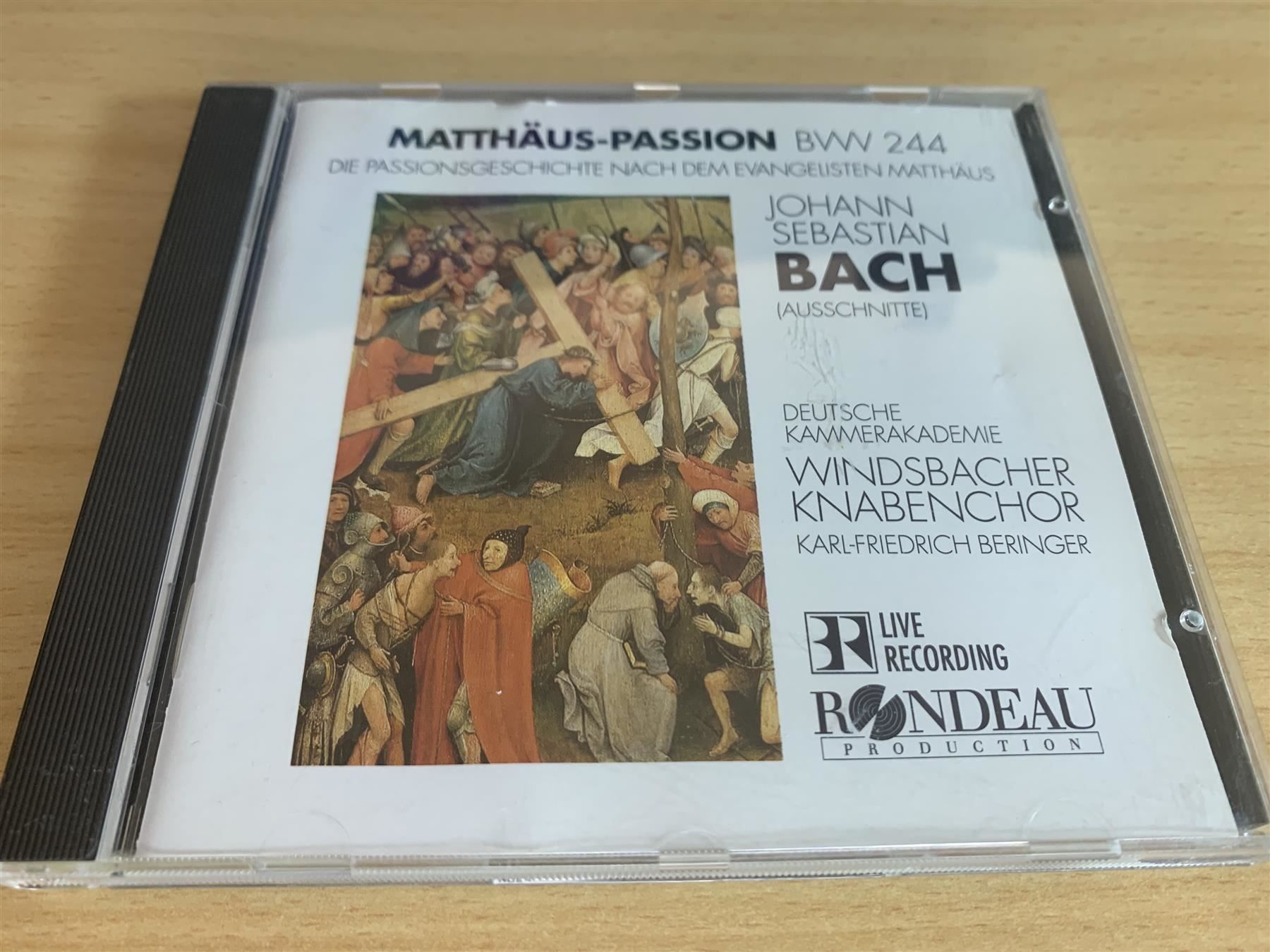 CD: J. S. Bach: Matthäus-Passion, BWV244 – Usato da Rikon im Tösstal venduto da Alpenmutz