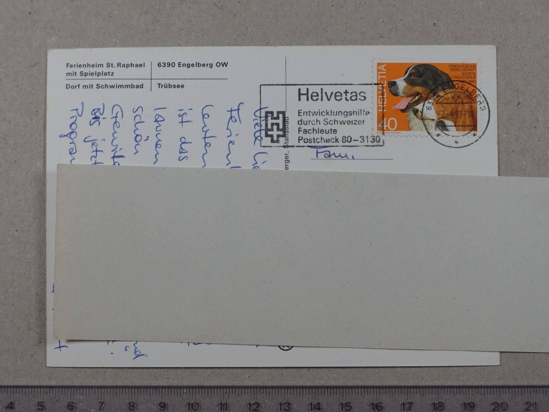 Cartoline postali: Engelberg, 1983, Ferienheim St.Raphael – Usato da Lenzburg venduto da fh1 1