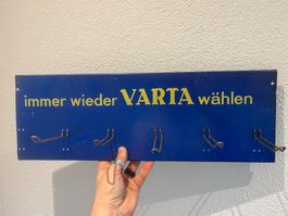 ALTES VARTA METALL VERKAUFS REGAL SELTEN SCHILD
