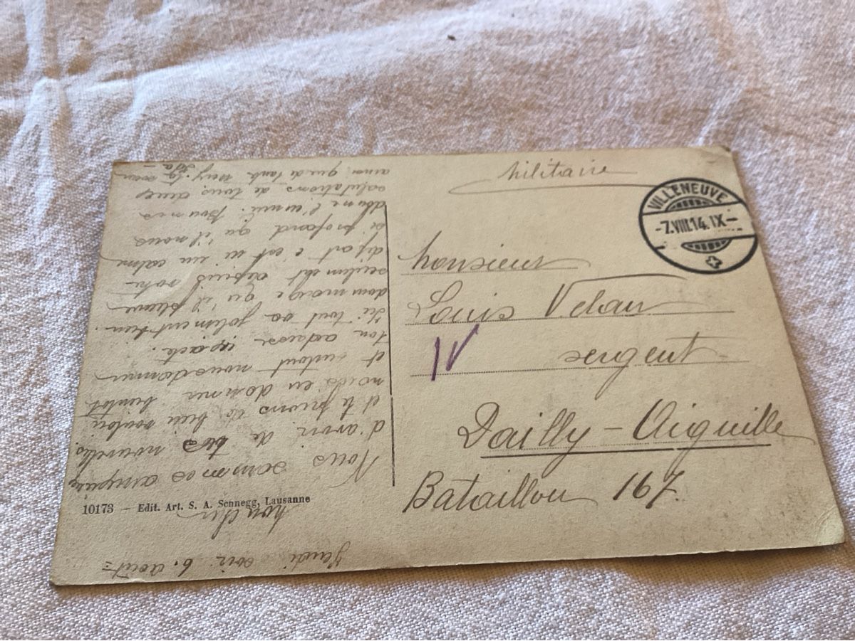 Cartoline postali: Noville 1914 – Usato da Luc (Ayent) venduto da Rebouille 1
