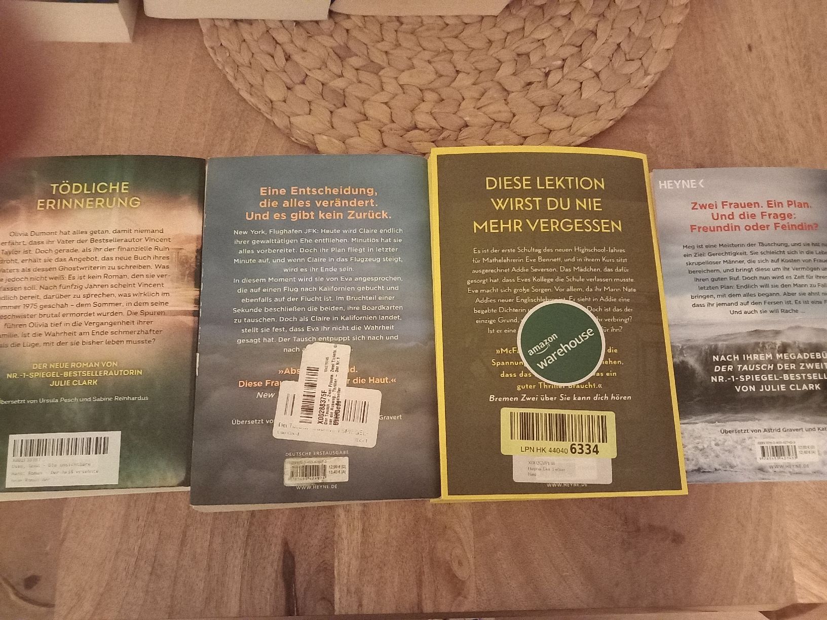 Bücher: Bücherpaket 4x Thriller – Gebraucht aus Wanzwil von lonelybeachhouse 1