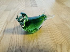 Schöner Deko-Vogel auf farb. Glas. Leonardo. Neuwertig! 