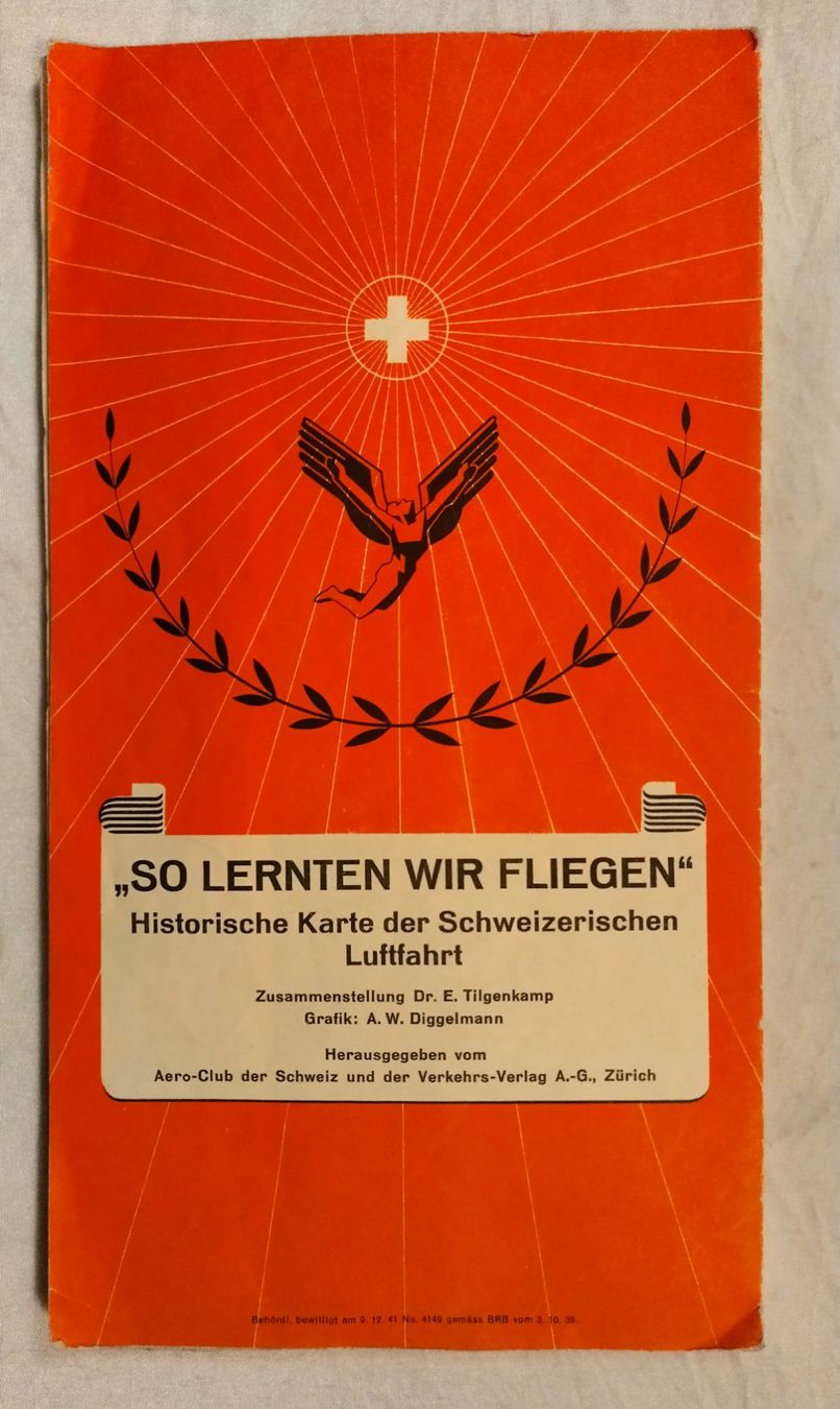 Cartine & Atlanti: Historische Karte der Schweizerischen Luftfahrt 1941 – Usato da Bellach venduto da JingleJerry