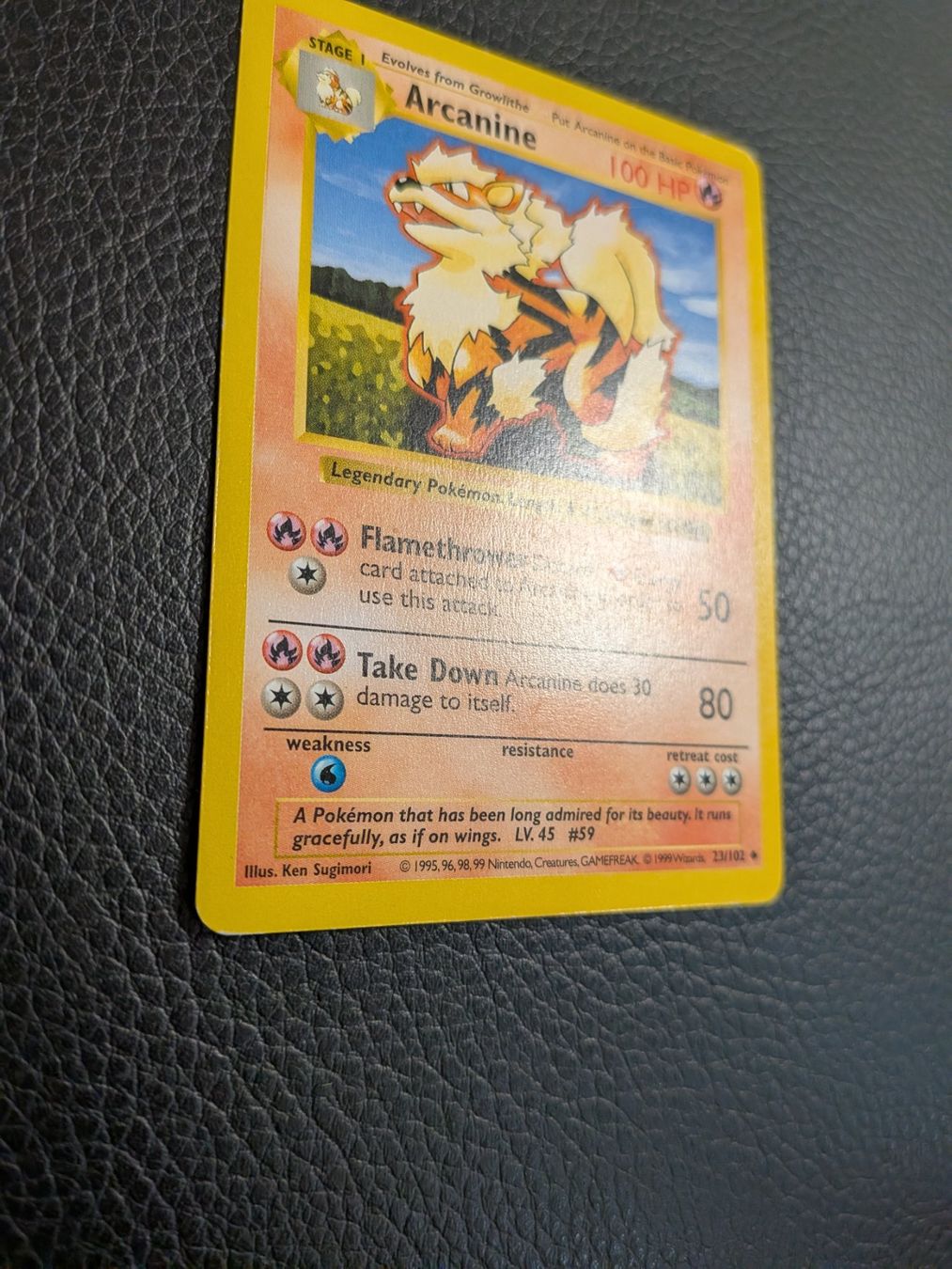 Pokémon Carte collezionabili: 1999 Base Set Shadowless Arcanine 23/102 Ab 1 – Usato da Paradiso venduto da Pkmn10 1