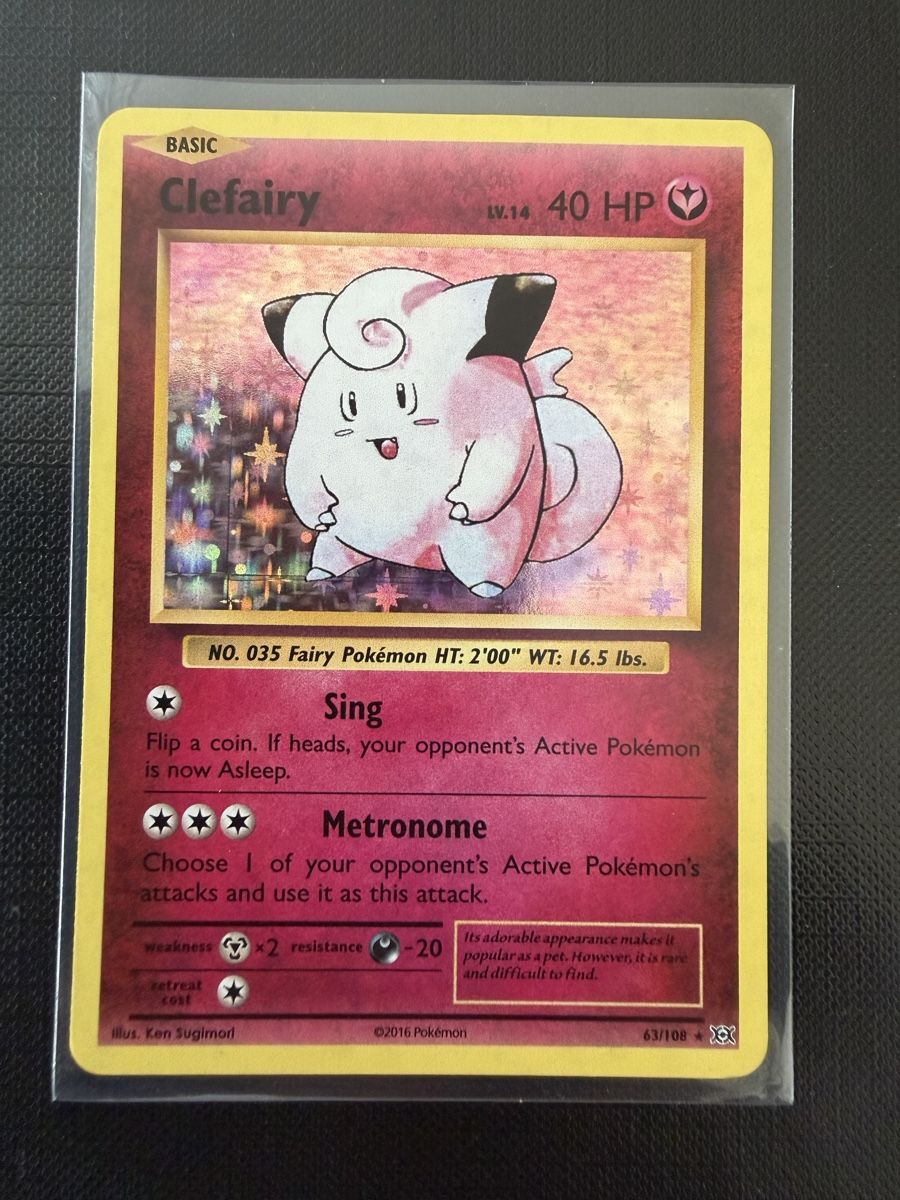 Pokémon Carte collezionabili: Clefairy #63 (Holo) XY EVOLUTION EN – Usato da Savigny venduto da Matgab94