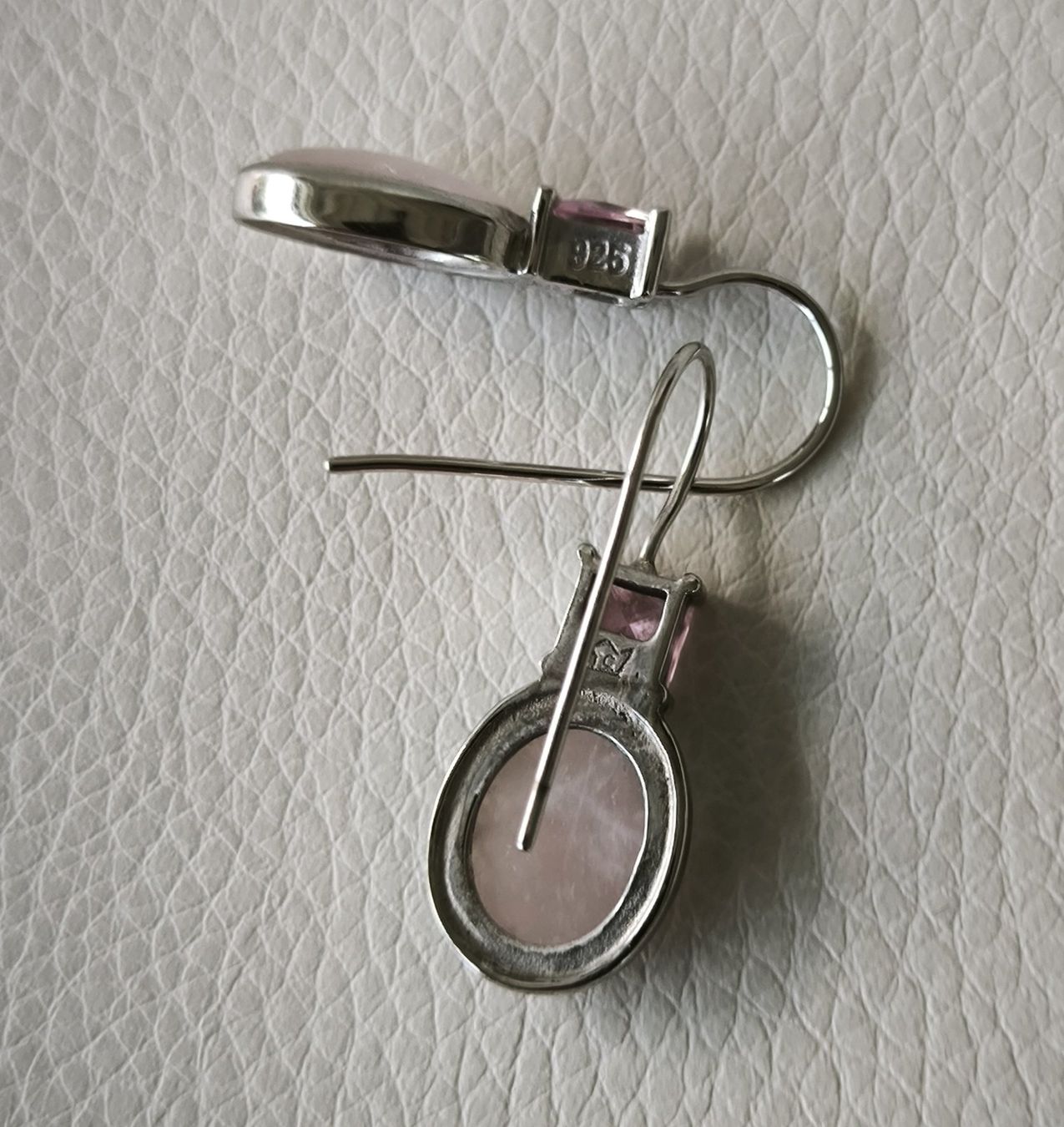 Ohrringe & -stecker: Ohrring Silber 925 mit Rosenquarz – Neu (gemäss Beschreibung) aus Miège von gitarro68 1