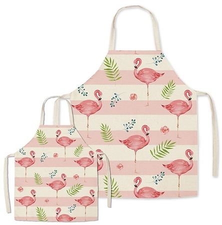 🌸 Herziges Mami-Kind-Set KOCHSCHÜRZEN: "Flamingo's" 🌸💫