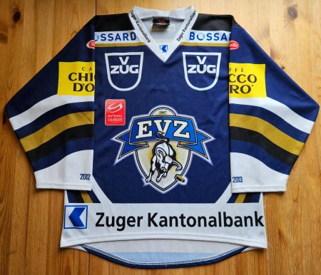 EV Zug Trikot Unterschr. TFS Gr. S EVZ NLA Eishockey Schweiz