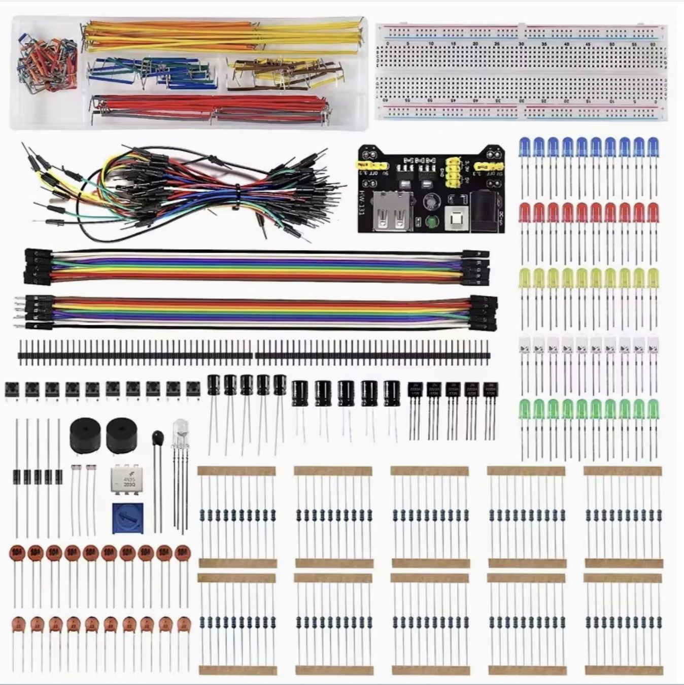 Componenti elettronici: Electronic Component Starter Kit Wire Breadboard LED Buzzers – Nuovo e nell'imballaggio originale da Horw venduto da Arta20000 8
