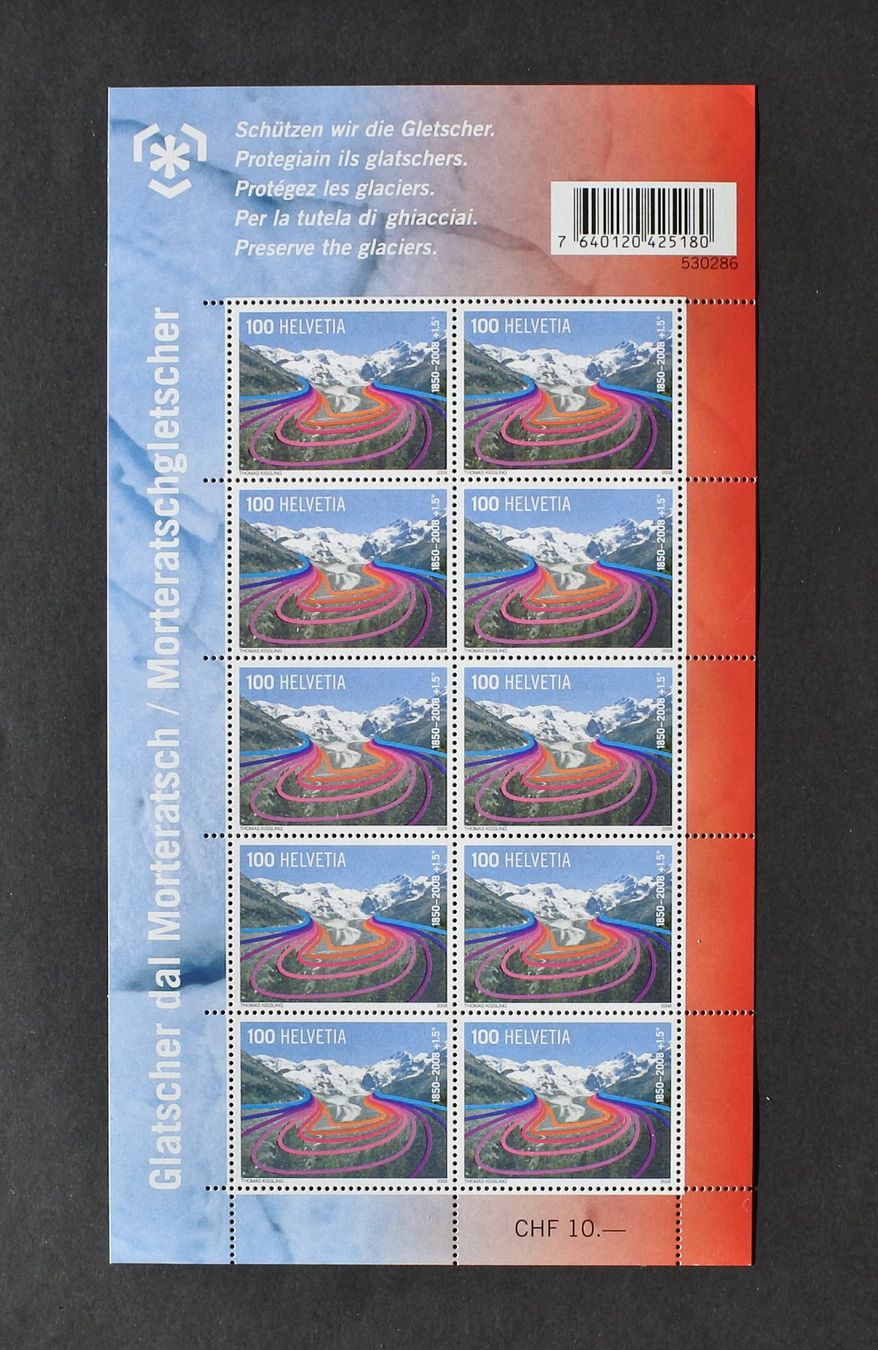 Tous les timbres: 2009 Kleinbogen Schützen wir die Gletscher ** – Neuf (Voir description) à Lugano par fc2017