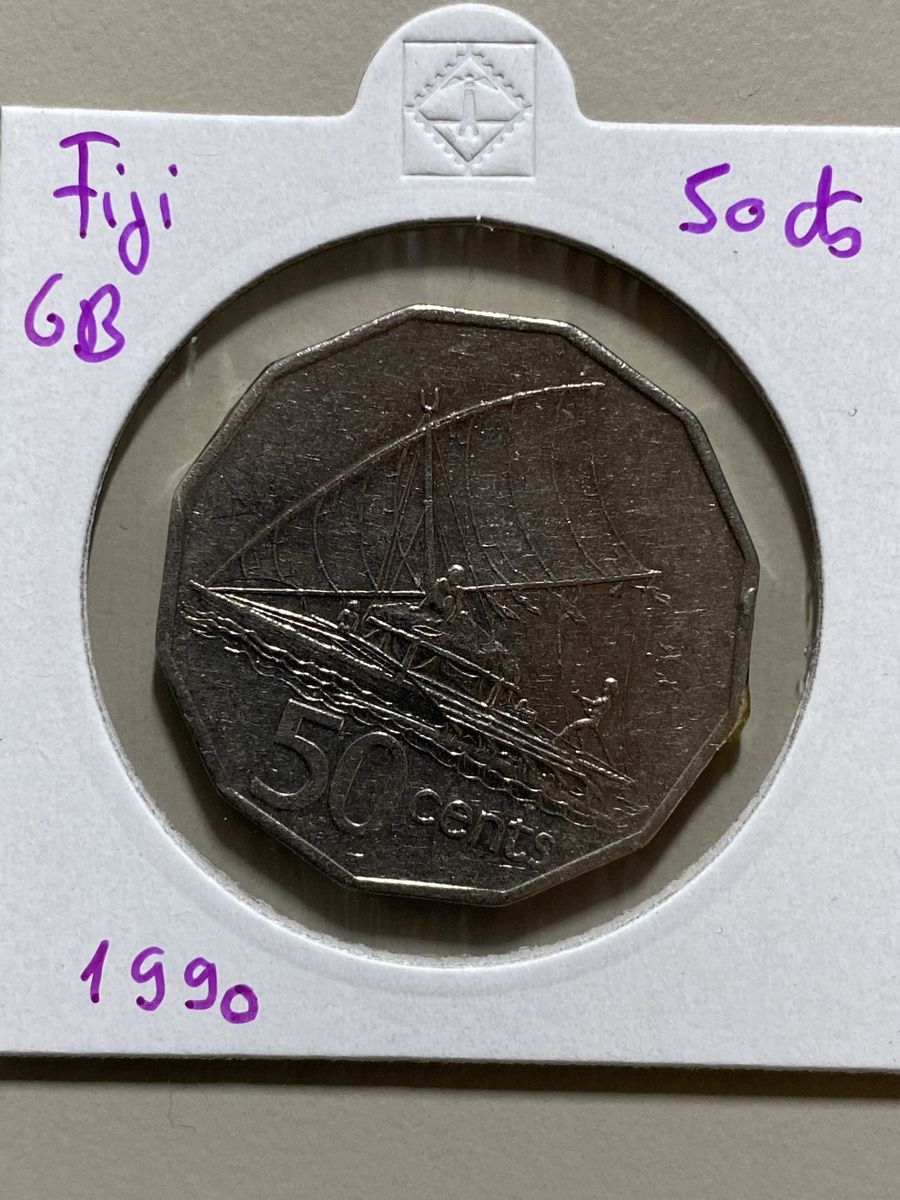 Alle Münzen: Fiji (GB) - 50 centimes - 1990 – Gebraucht aus Payerne von Mike1682