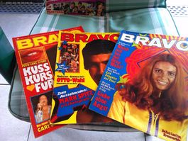 3 X BRAVO MAGAZIN JAHR 1972 MIT POSTER!!