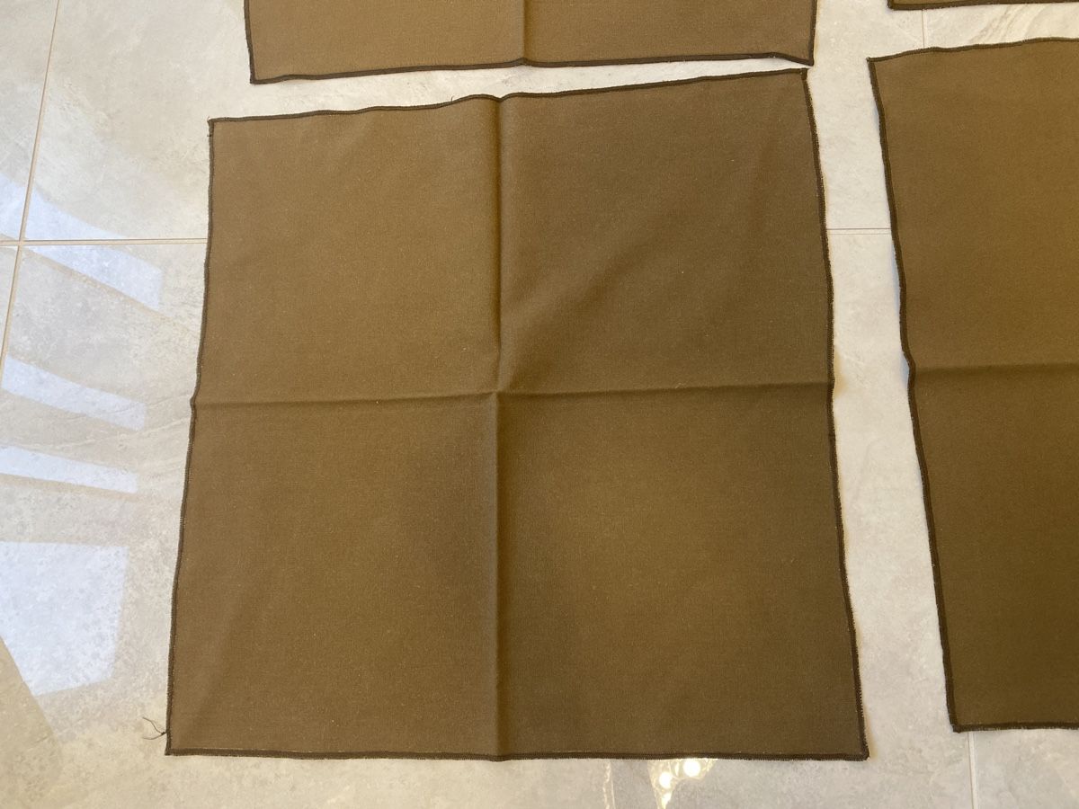 Tovaglioli: 6 Stoffservietten, braun, Top Zustand, Herbstdeko – Usato da Merenschwand venduto da R-R-R 1