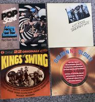 4 Schallplatten: Pop Scene, Kings of Swing, Oldies etc.