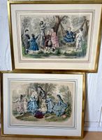 Zwei gerahmte Lithographien Kinder 33.5x45cm & 36.5x45.5cm