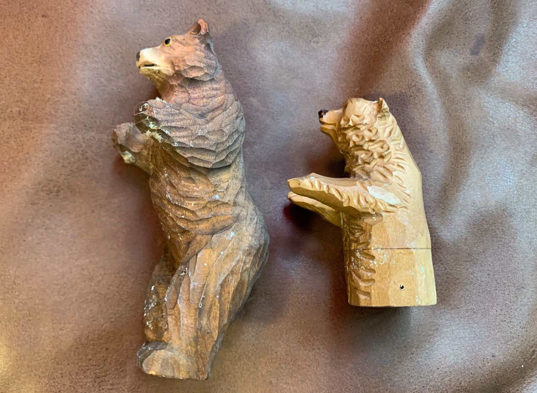 Figuren: 2 Holz-Bären, Brienz, geschnitzt, Krippe – Gebraucht aus Kloten von petrol5555