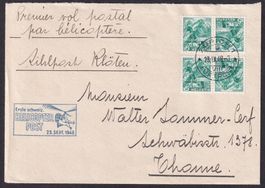 Erste schweiz. Helikopterpost Zürich SF 48.11 23.9.1948