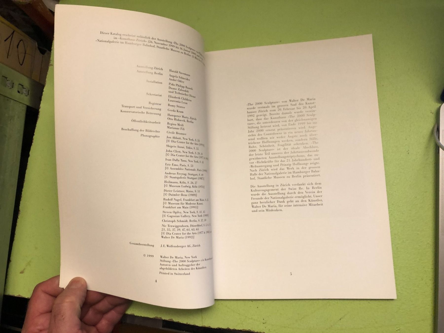 Libri: Walter de Maria: The 2000 Sculpture. – Usato da Zürich venduto da allp 2