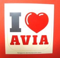 Autocollant, Aufkleber, sticker, I love Avia, 9 x 9 cm.