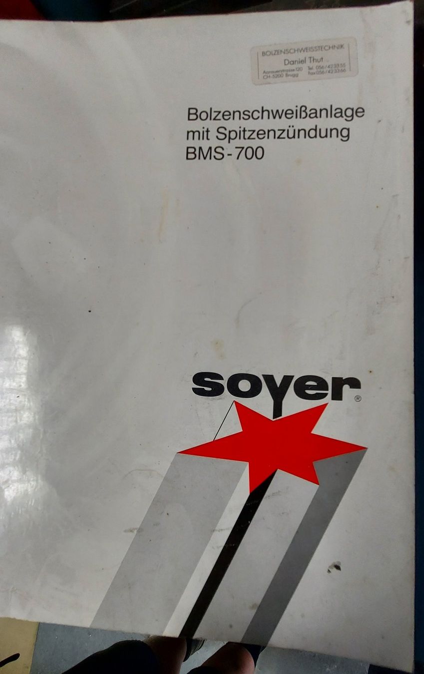 Saldatori: Soyer BMS 700 Bolzenschweißmaschine – Usato da Künten venduto da Soku3 4