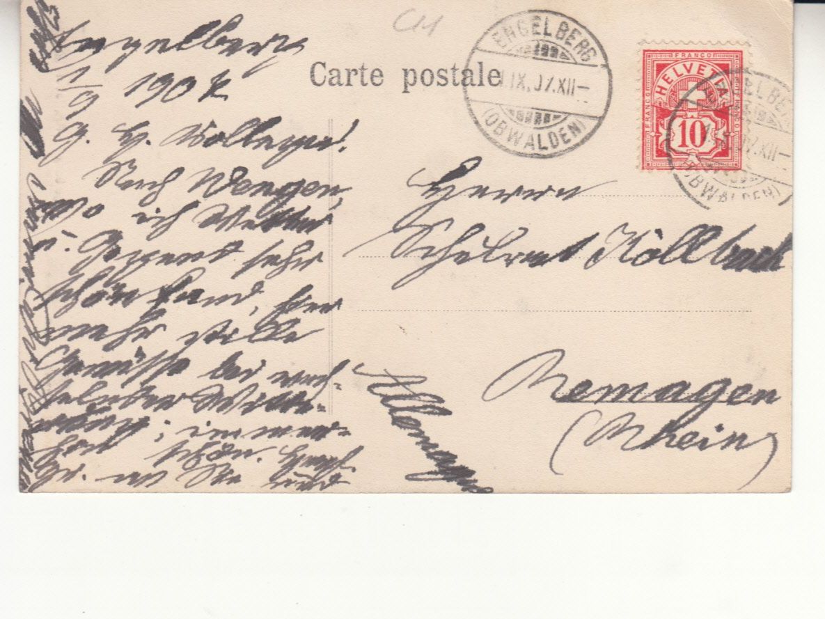 Cartes postales: Engelberg Arnitobel 1907 – D'occasion à Bürglen TG par StampGraf 1